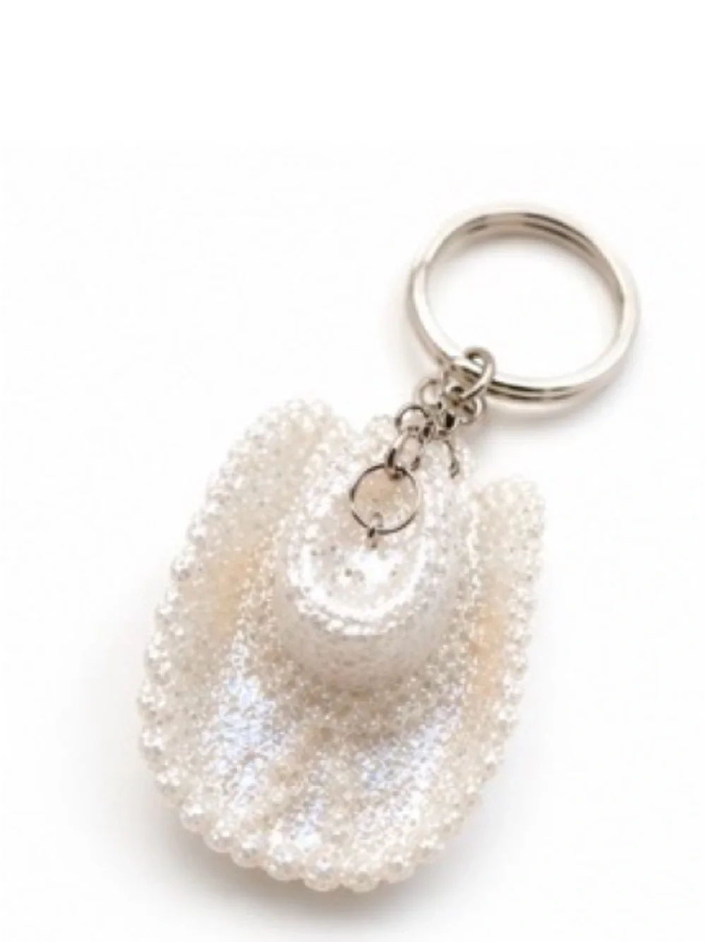 White Cowboy Hat Keychain - Women Accessories - Picture 2 of 7